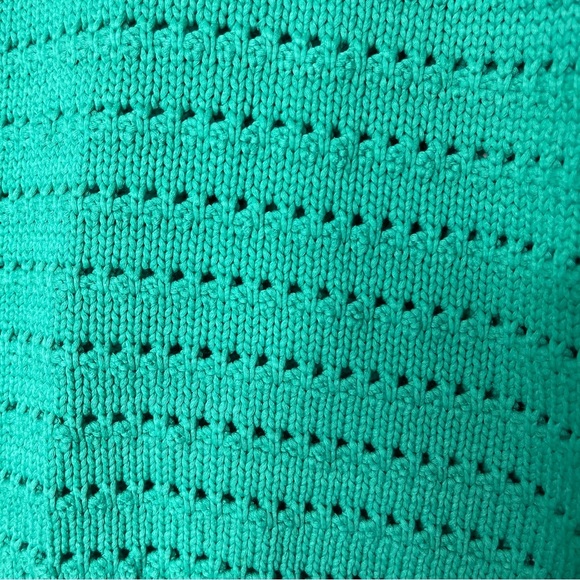 J. Crew Balloon Sleeve Pointelle Crew Neck Pullover Sweater Size Medium - Picture 4 of 7